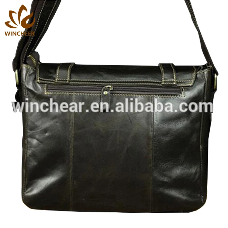 China manufacture black smooth mens messenger bag men satchel unique leather lawyer briefcase