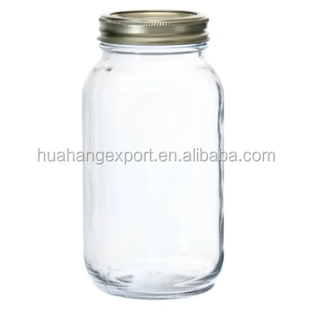 
1500ml large mason jar with metal lid wide mouth mason jam jar for food storage 