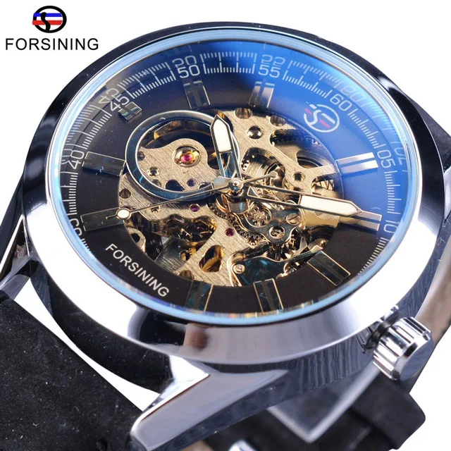 Forsining 2017 Casual Sport Series Waterproof Automatic Men Wrist Watch Top Brand Luxury Mechanical Skeleton Watches
