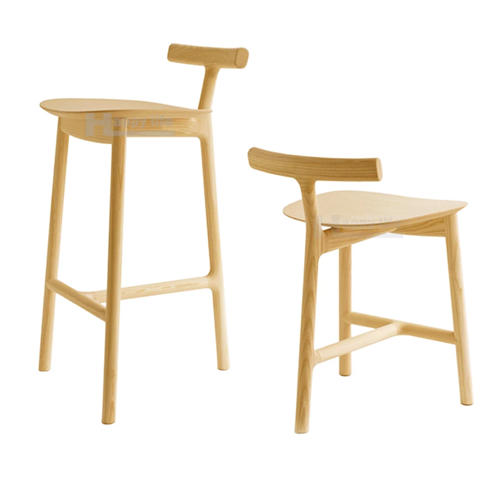 Hot selling high quality commercial restaurant three legs natrual wood chair