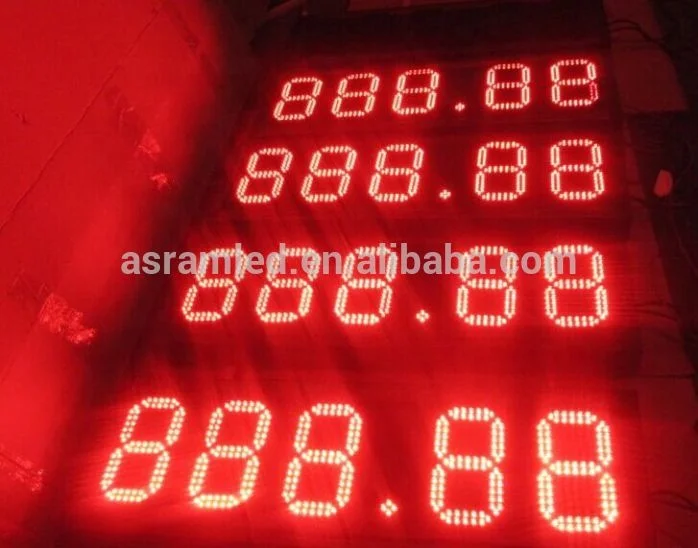 red outdoor rs232 led digital clock display wall clock digital display