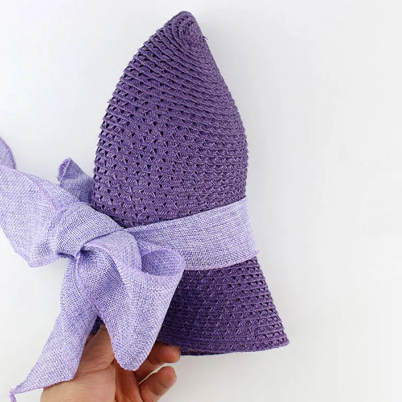 Summer Vacation Beach Style Femme Ladies Wholesale Sun Hats Big Wide Brim Foldable Straw Sunbonnet Floppy Cloche Hat For Women
