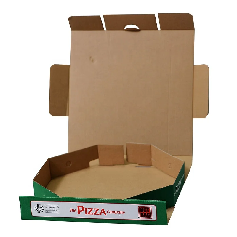 Wholesale custom corrugated paper packaging pizza box with printing