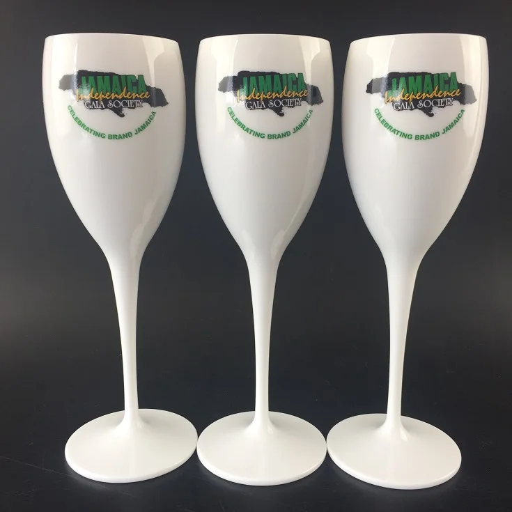 Шампанское флейты Небьющиеся Пластиковые Высокая четкость белый цвет