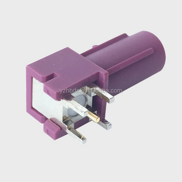 
HongBo Hot Selling Car Connector FAKRA SMB D Male Connector Fakra HSD Mounting Connector For PCB 