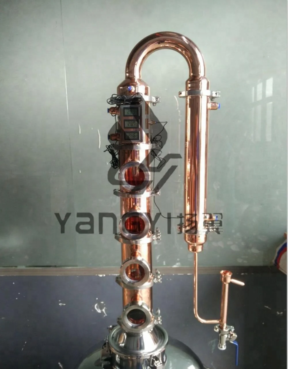 Reflux moonshine Distill/Copper Distillation column with copper plate
