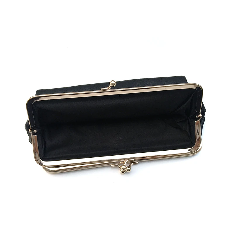 Elegant Woman Frame Metal Clasp Knuckle Clutch Purse Ladies Evening Bag
