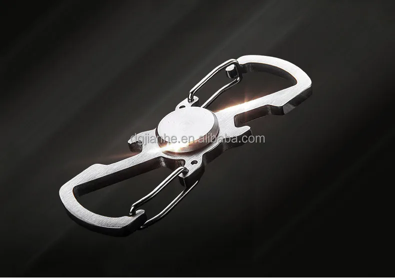 high quality stainless steel car fidget hand spinner opener keychain