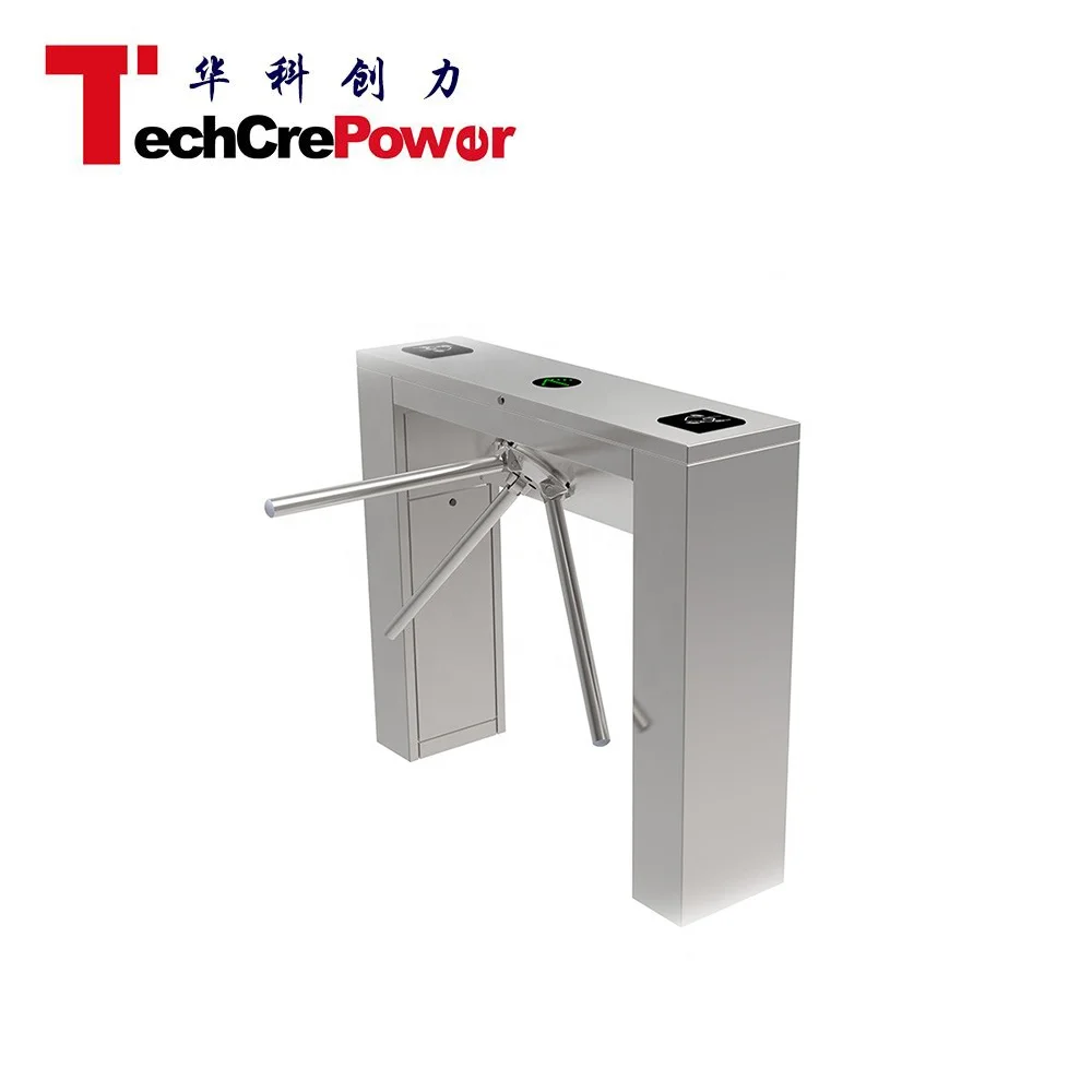 Subway or supermarket access control tripod barrier turnstile with RFID card reader