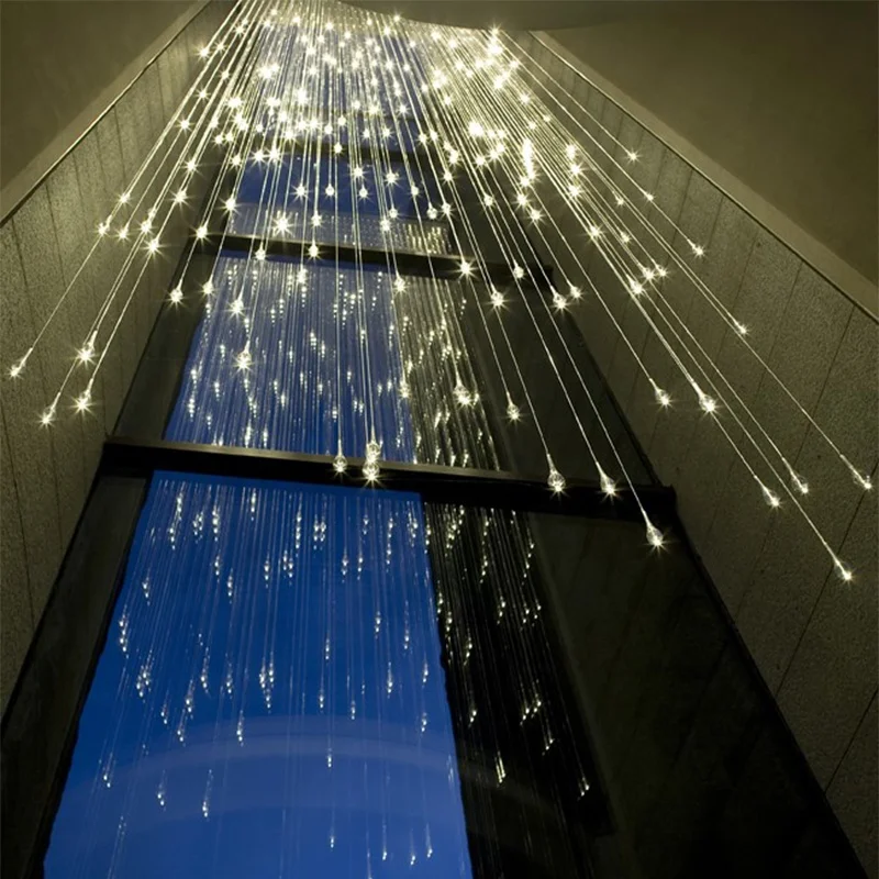
Modern color changeable decorative fiber optic crystal chandelier light 