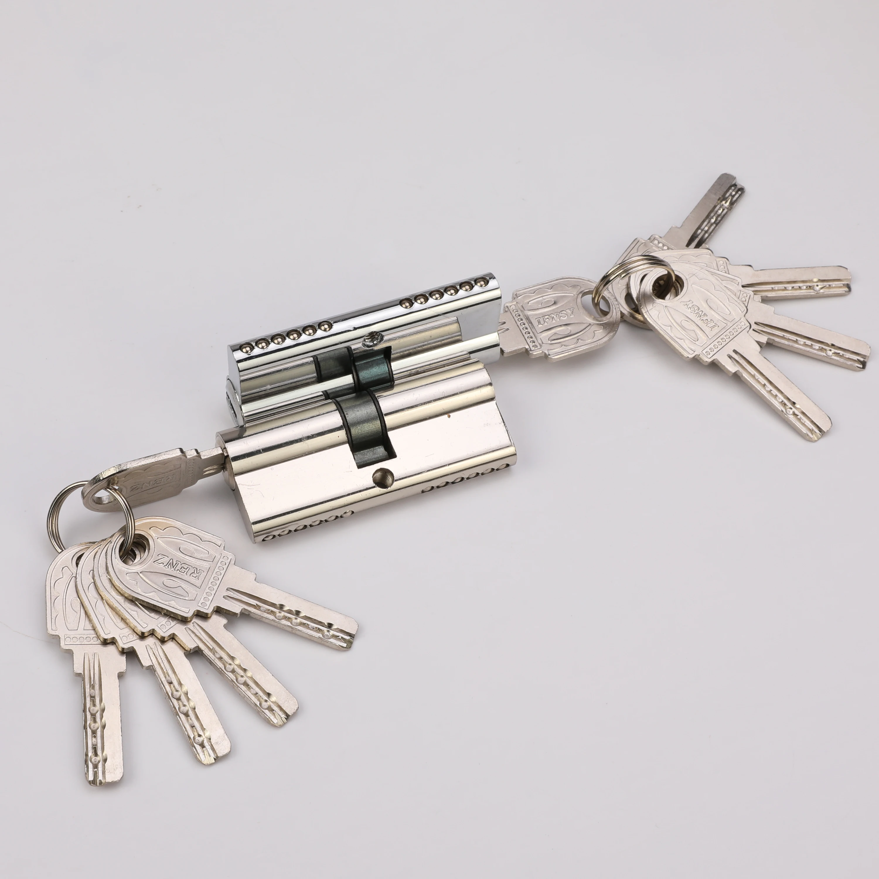 68mm small size zinc lock cylinder factory doorlocks handle computer keys door locks cylinder