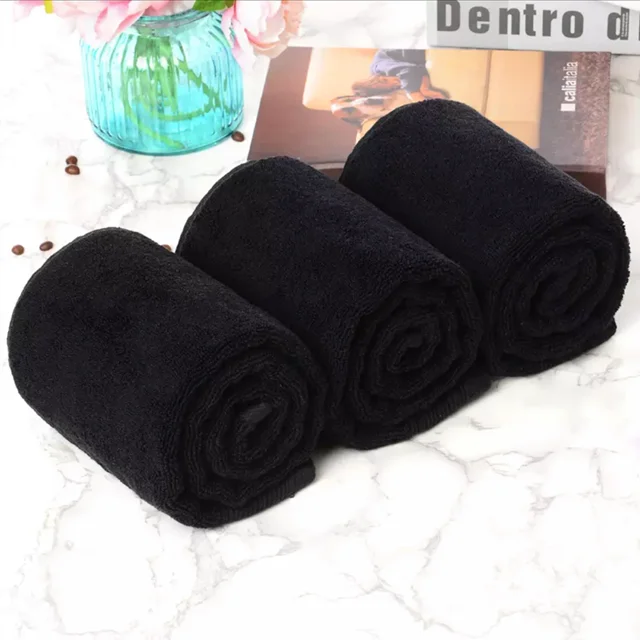 100% cotton customized size black soft china factory wholesale bath towel in any size with embroidery logo