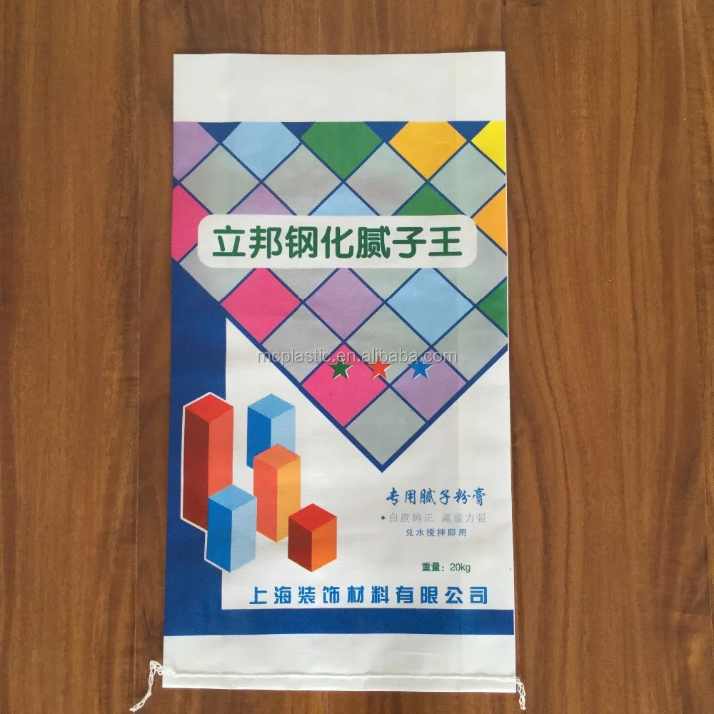 
printed pp woven bag packing building material 