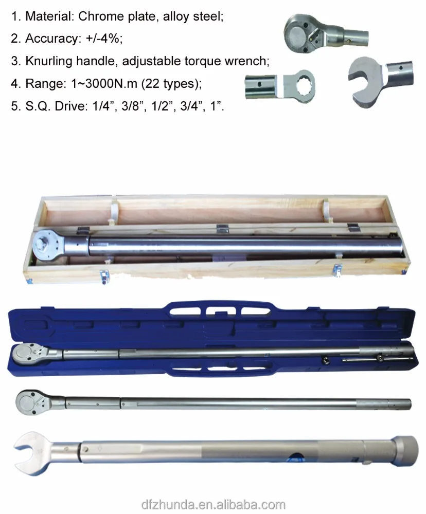 Гидравлический динамометрический ключ 1000Nm для 3000N. М ручные инструменты 1 'S.Q тип механического типа храповика гидравлический динамометрический ключ