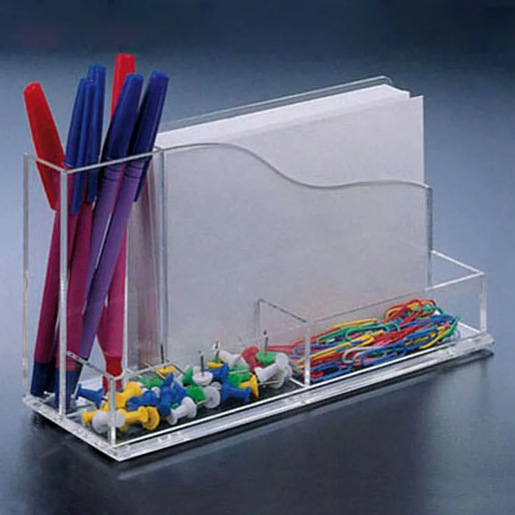 Cheap price clear acrylic pen stand organizer custom metal pen holder with logo