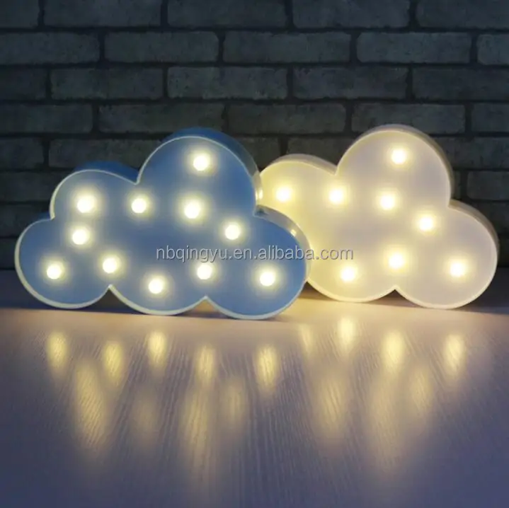 Decoration Cute Cloud Star Moon Shape 3D LED Night Lamp Kids Gift