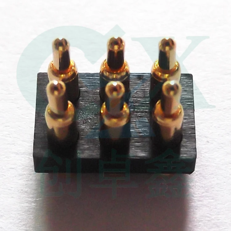 
SMT double row spring loaded 6pin 1mm 2mm 3mm 4mm pogo pin 