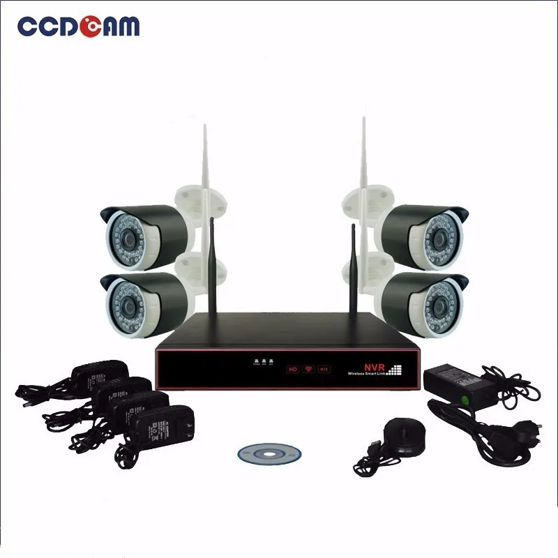 4 Channels H.365 2MP dvr kit IR Night Vision ip camera poe security camera system