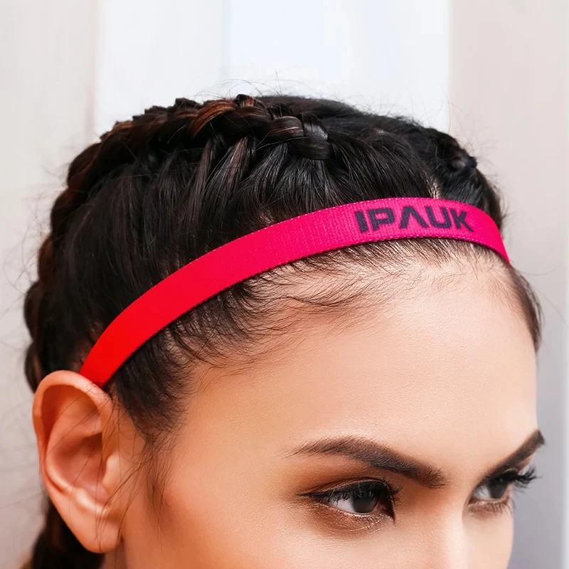 
Customize fashion printed Elastic headband Sports Yoga hairband anti-slip silicone sports sweatband gift for marathon 