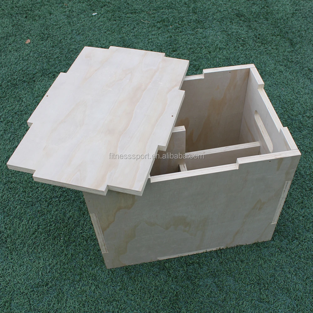 
Custom logo Fitness Sturdy Wooden Plyometrics Exercise Gym Workout 3 in 1 Wood Plyo Box for Jump Training 