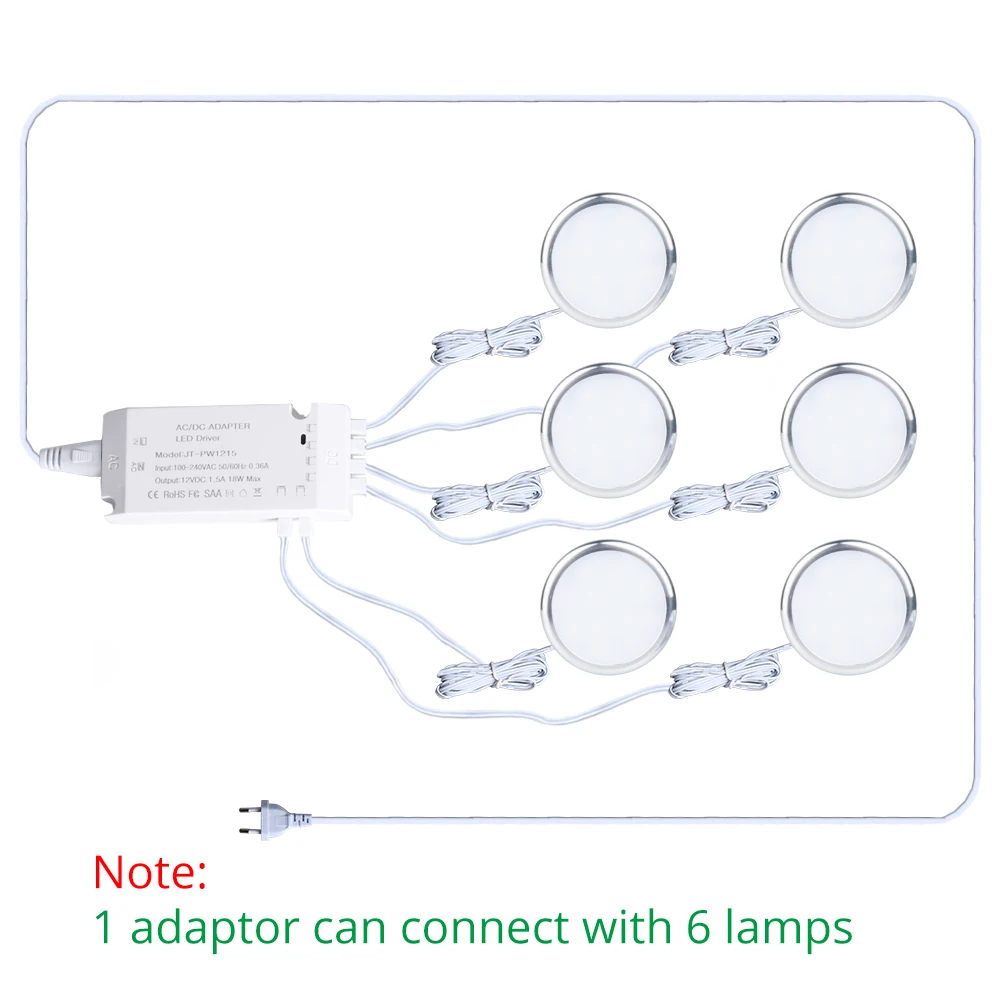 Trending Hot Products 3W Puck Light LED Cabinet Closet Lamp Furniture Kitchen Counter Lighting