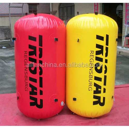 cylindrical inflatable floating buoys for water events inflatable water games buoy custom logo size colours