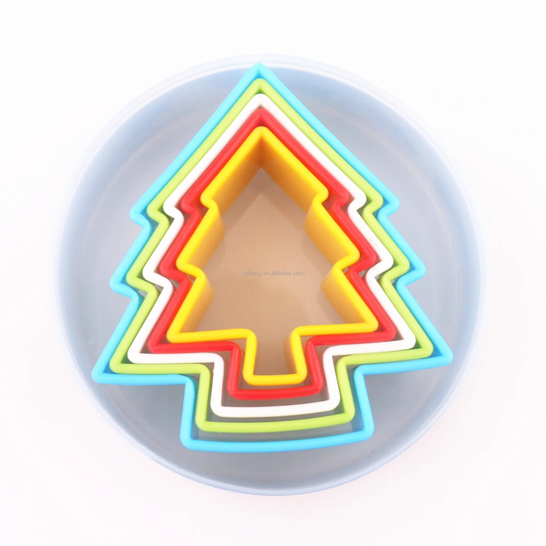 
Factory supplier wholesale kids plastic wholesale christmas tree cookie cutter set 