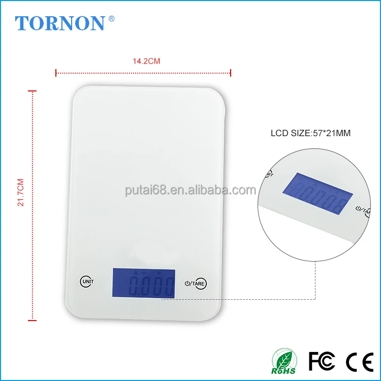 Cheap Prices Sales silk printing glass digital kitchen food scale PT-817