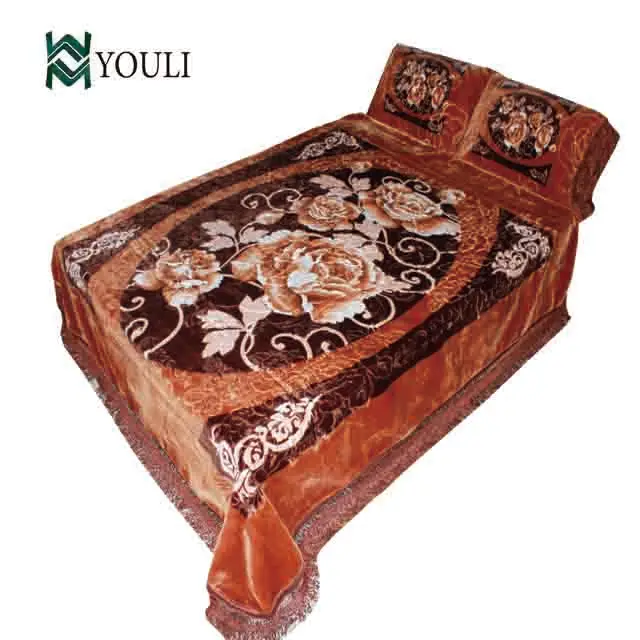 blanket 3 pc  4 pc   5 pc  100%polyester thick super soft 8kg 5kg for winter with pillow and bedspread
