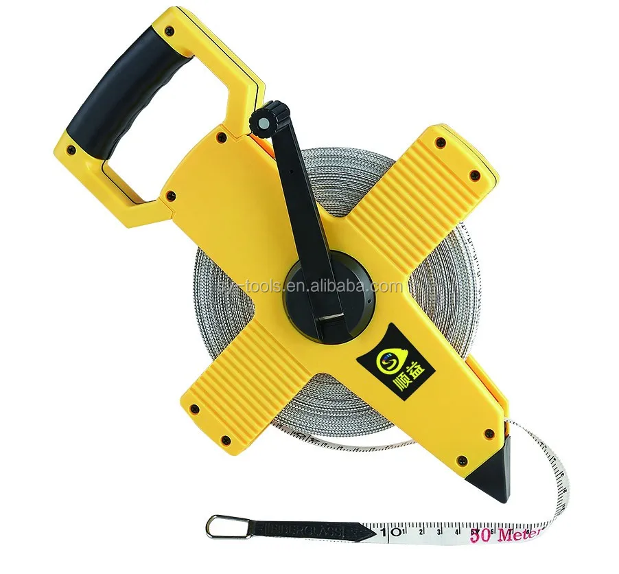 
High quality ABS Case Fiberglass Tape Measure and retractable fiberglass measure tape with open reel construction tools 