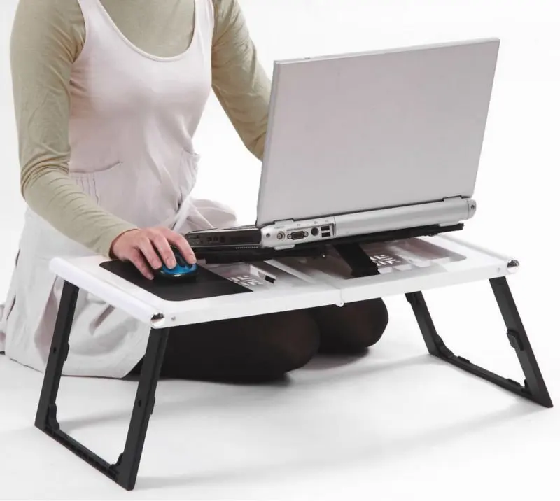 
2021 hot sale folding laptop table outdoor office study folding laptop stand lazy desk for bed and sofa 