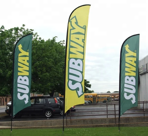 Personalized Digital UV Tear Drop Wing Banner Marketing Automotive Insurance Education Industries Great Trade Show Giveaways