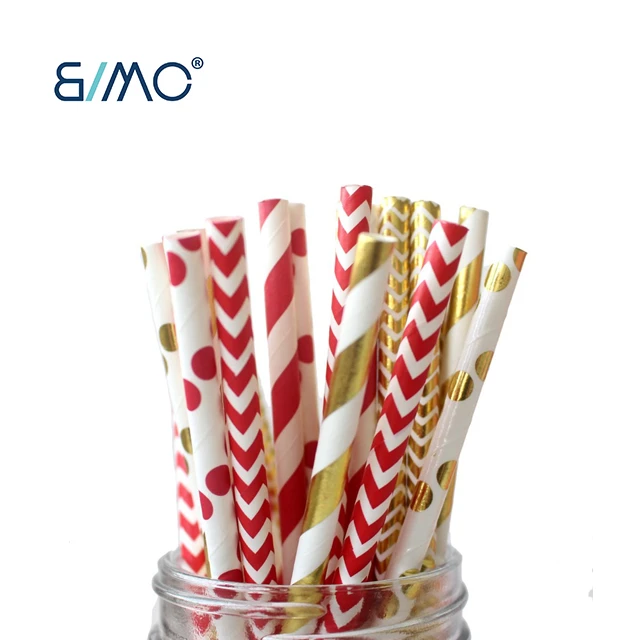 High quality disposable printed paper hemp drinking paper straws manufacturer