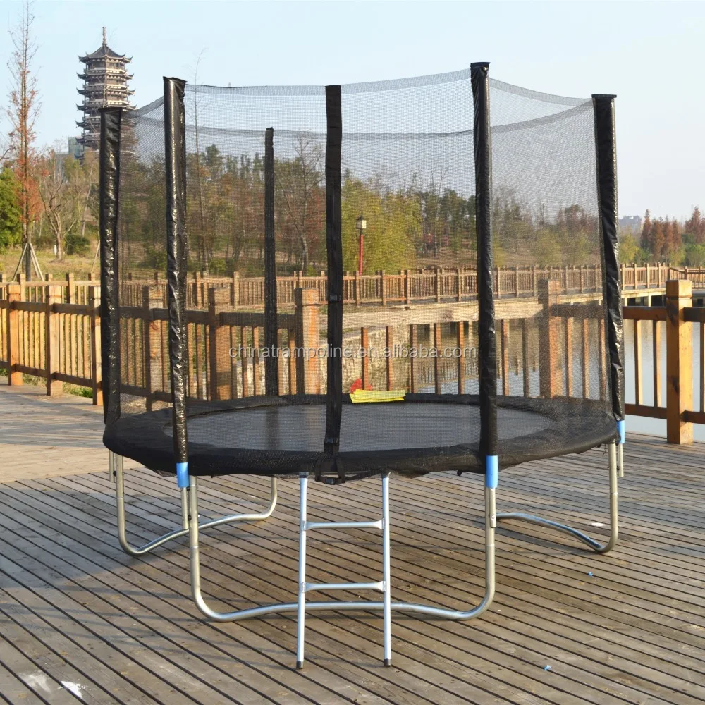 High standard bounce trampoline with safety net for kids