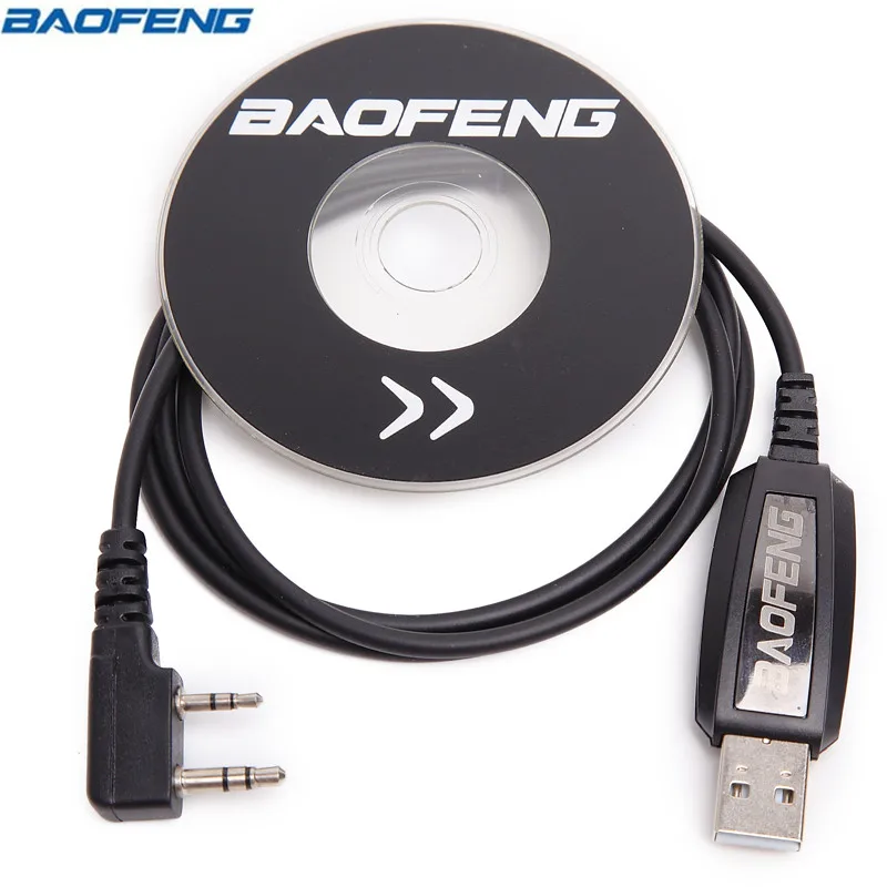 Оригинальный Baofeng USB Кабель для программирования компакт-диск с драйверами CB радио UV-5R UV-82