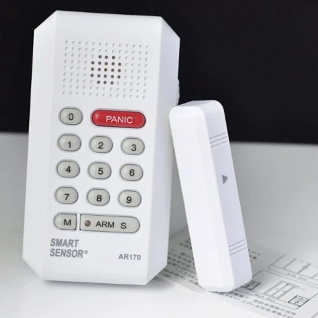 Wireless Magnetic Sensor Door Alarm With Anti-Theft Code