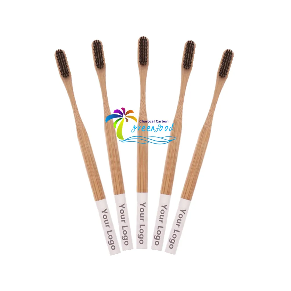 100% Biodegradable Bamboo toothbrush with Soft Bristle for Home Use