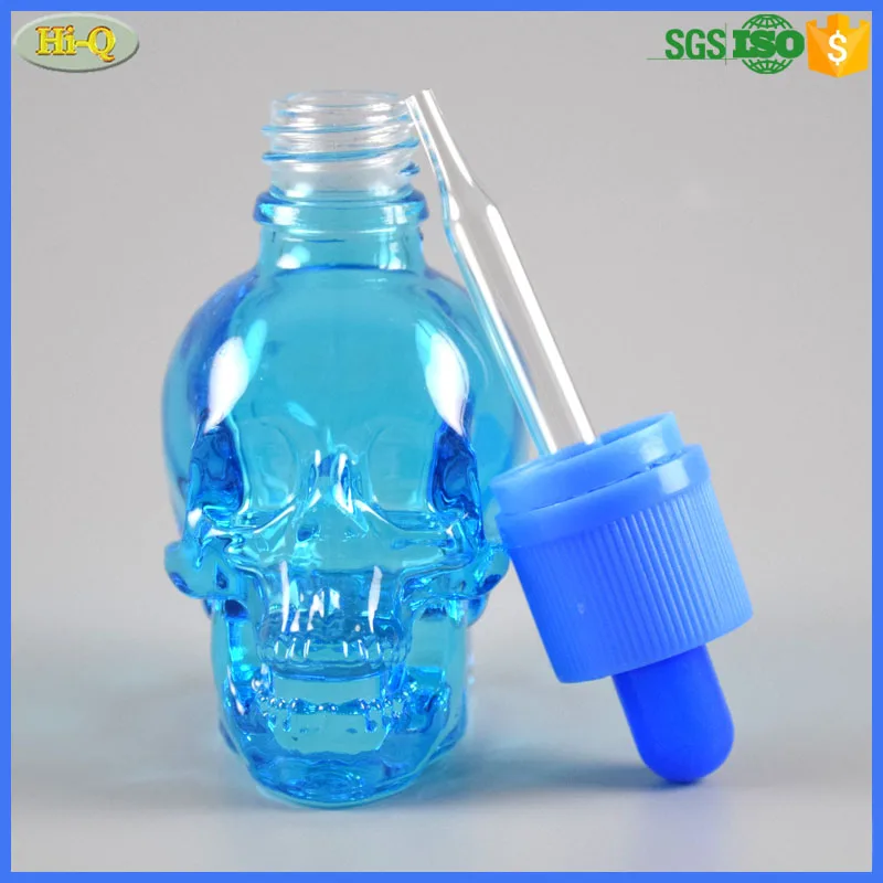 colorful glass essential oil bottle pipette 1oz 30ml skull bottle dropper glass dropper