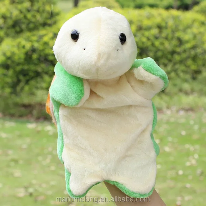 Tortoise Shape Plush Toy Puppet Animal Hand Puppet Doll Finger Puppet