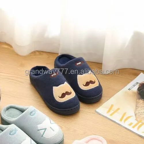 Latest Design Indoor Slippers Winter Warm Slipper Cotton Closed Toes Shoes For Man