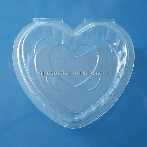 Обновленный одноразовый пластиковый контейнер для упаковки фруктов в форме сердца