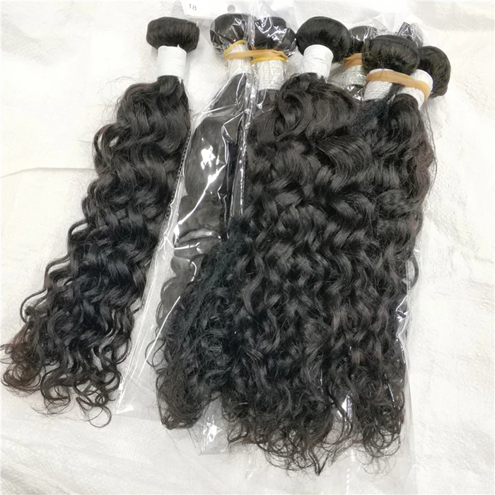 Letsfly 10pcs hair wholesale unprocessed WATER WAVE brazilian virgin wet and wavy human hair extensions