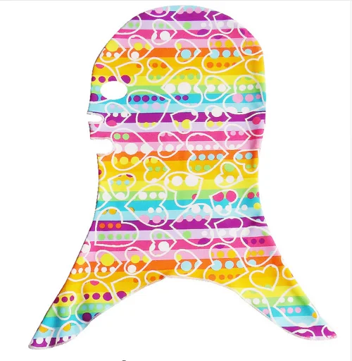 
SBART Men Women Summer Sun Protection Facekini Lycra Swimming Caps Anti-UV Jellyfish Nylon Head Mask Ear Long Hair Diving Hats I 