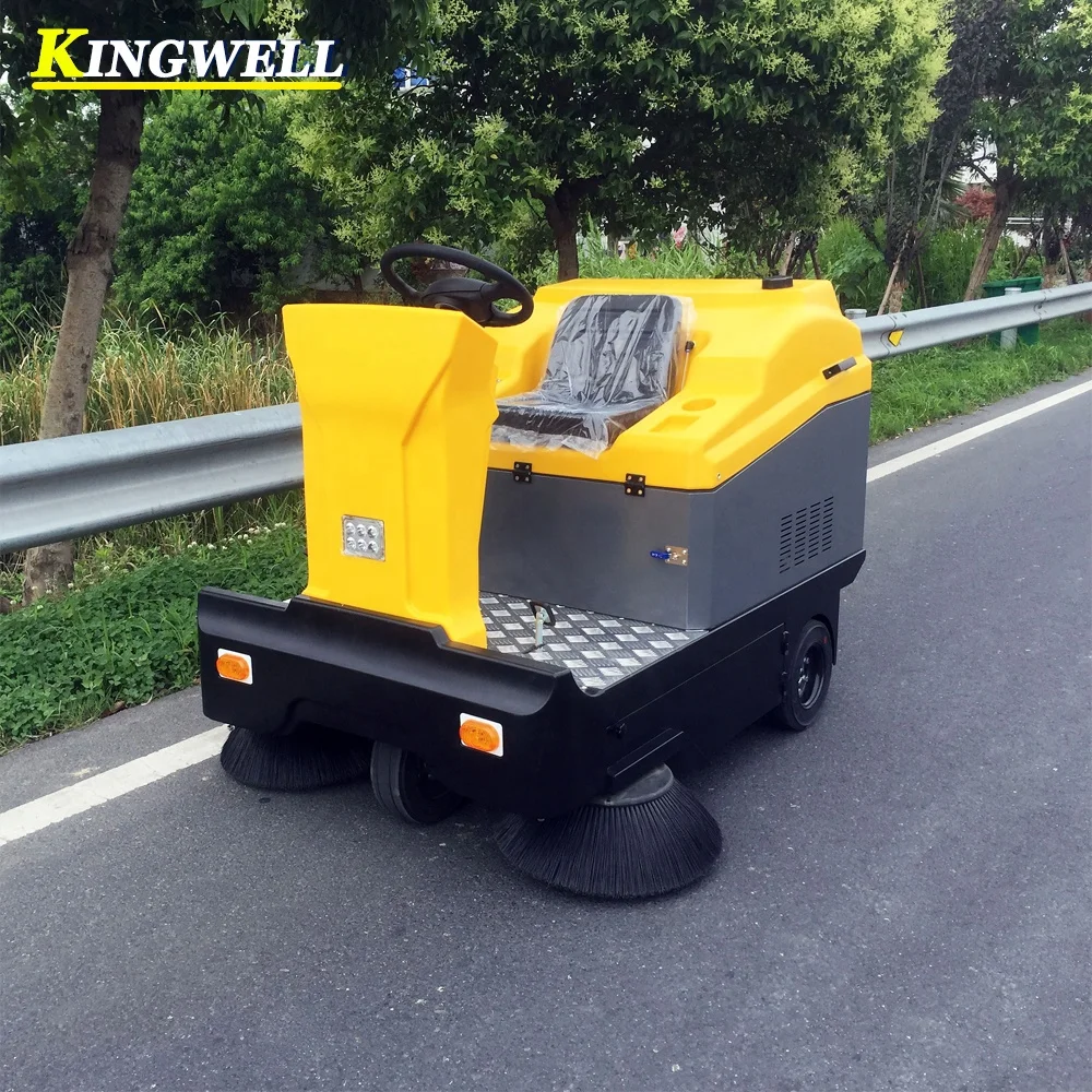 Battery Powered Industrial Floor Sweeper For Underground Parking Lot