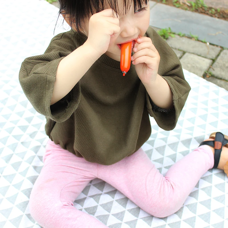 
Waffle Cotton Oversized Army Shortsleeve Organic Baby Clothes Top Clothing Shirts 