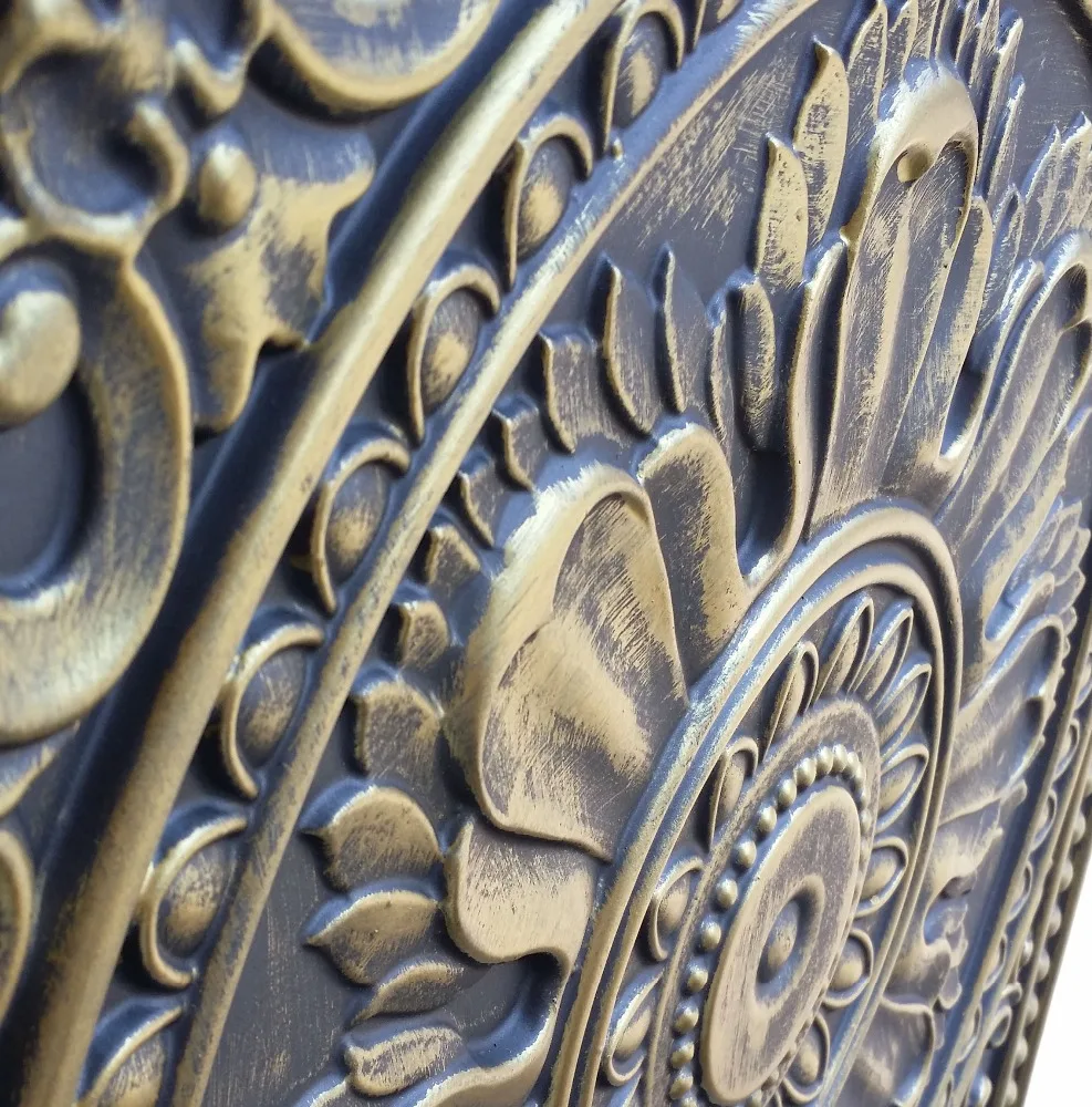 PL17 Faux tin finishes Art style 3D embossed ancient ceiling tiles store shopping pub cafe club decor wall panels