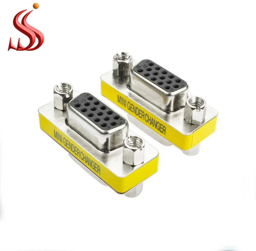 High Quality Vga15 Female To Female Mini Gender Changer db9 db15 adapter