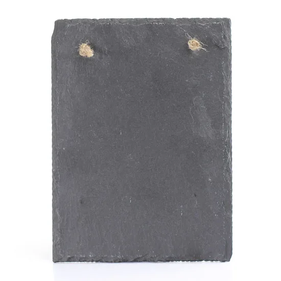 Wholesale Hanging 20*15 cm Rectangle Natural Edge Decorative Natural Slate Blackboard