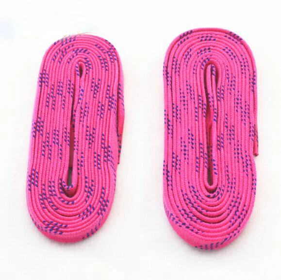 Colored Flat Hockey Laces, Factory Price Laces with Moulded Tips
