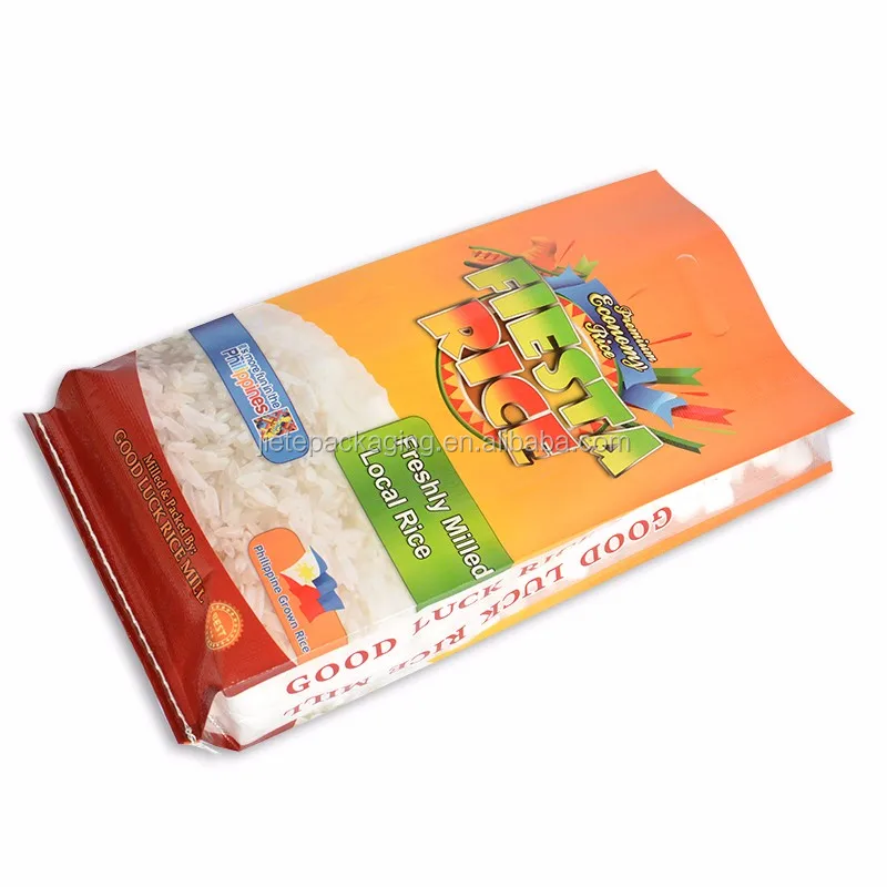 plastic packaging VMPET bopp laminated moisture proof pp woven rice shipping bag sack 25kg